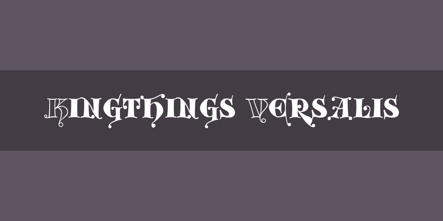Przykładowa czcionka Kingthings Versalis #1
